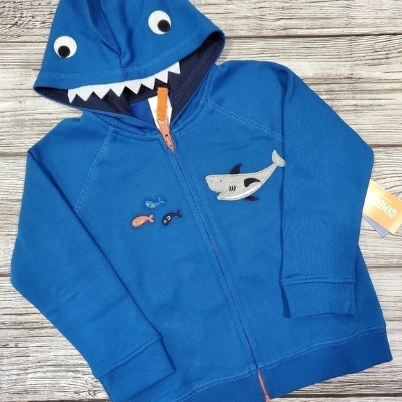 Gymboree NWT Shark Hoodie - Picture 2 of 3